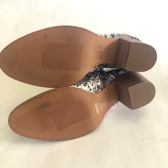 Madewell The Rosie in Snake Embossed Leather Stacked Heel Ankle Boot Size 7.5 - Picture 13 of 13